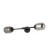 Richmond Ceiling/Wall Light Linear 2 Light G9 IP44 Satin Black/Smoke Smooth Tubular Glass-4
