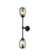 Richmond Ceiling/Wall Light Linear 2 Light G9 IP44 Satin Black/Smoke Smooth Tubular Glass-5