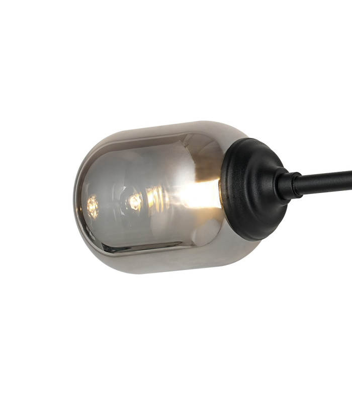 Richmond Ceiling/Wall Light Linear 2 Light G9 IP44 Satin Black/Smoke Smooth Tubular Glass-7