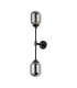 Richmond Ceiling/Wall Light Linear 2 Light G9 IP44 Satin Black/Smoke Smooth Tubular Glass-9