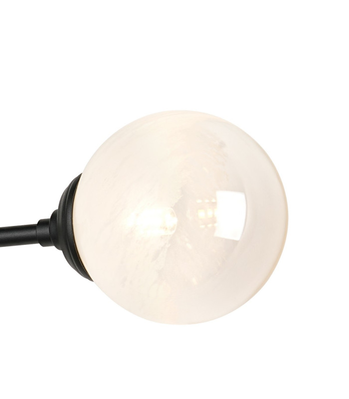 Richmond Ceiling/Wall Light Linear 2 Light G9 IP44 Satin Black/White Two-Tone Snow Specks Round Glass-6