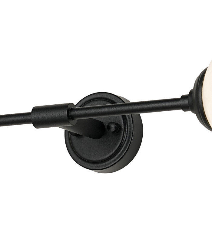 Richmond Ceiling/Wall Light Linear 2 Light G9 IP44 Satin Black/White Two-Tone Snow Specks Round Glass-8