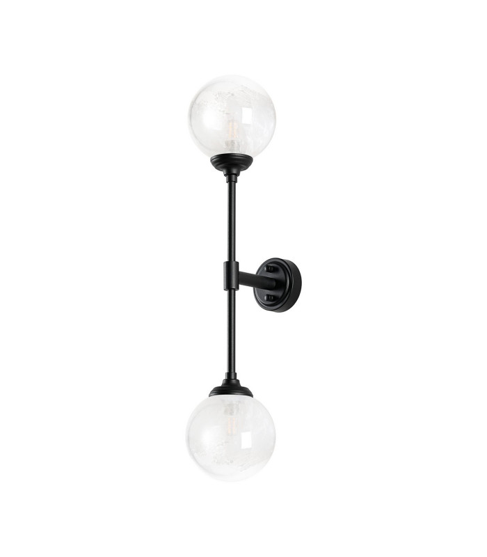 Richmond Ceiling/Wall Light Linear 2 Light G9 IP44 Satin Black/White Two-Tone Snow Specks Round Glass-9