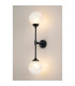 Richmond Ceiling/Wall Light Linear 2 Light G9 IP44 Satin Black/White Two-Tone Snow Specks Round Glass-11
