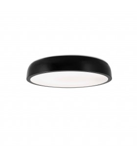 LED Flush Ceiling Light Black 30W 3000K - 1