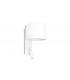 Wall Light White with Shade 1x E27 with Reading Light 3W - 1