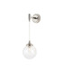 Richmond Adjustable Wall Light 1 Light G9 IP44 Polished Nickel/Clear Waved Round Glass-1