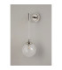 Richmond Adjustable Wall Light 1 Light G9 IP44 Polished Nickel/Clear Waved Round Glass-7