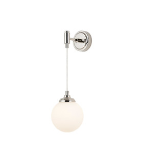 Richmond Adjustable Wall Light 1 Light G9 IP44 Polished Nickel/Opal Smooth Round Glass-1