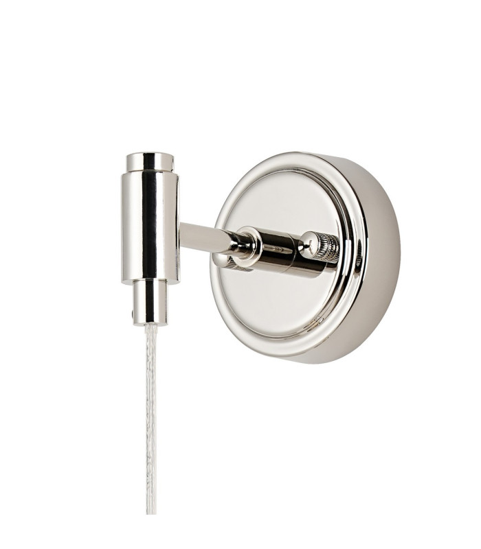 Richmond Adjustable Wall Light 1 Light G9 IP44 Polished Nickel/Opal Smooth Round Glass-5