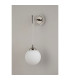 Richmond Adjustable Wall Light 1 Light G9 IP44 Polished Nickel/Opal Smooth Round Glass-7