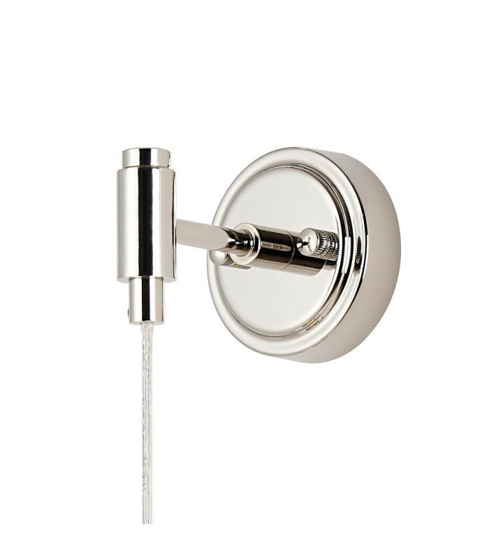 Richmond Adjustable Wall Light 1 Light G9 IP44 Polished Nickel/Opal Round Segment Glass-6