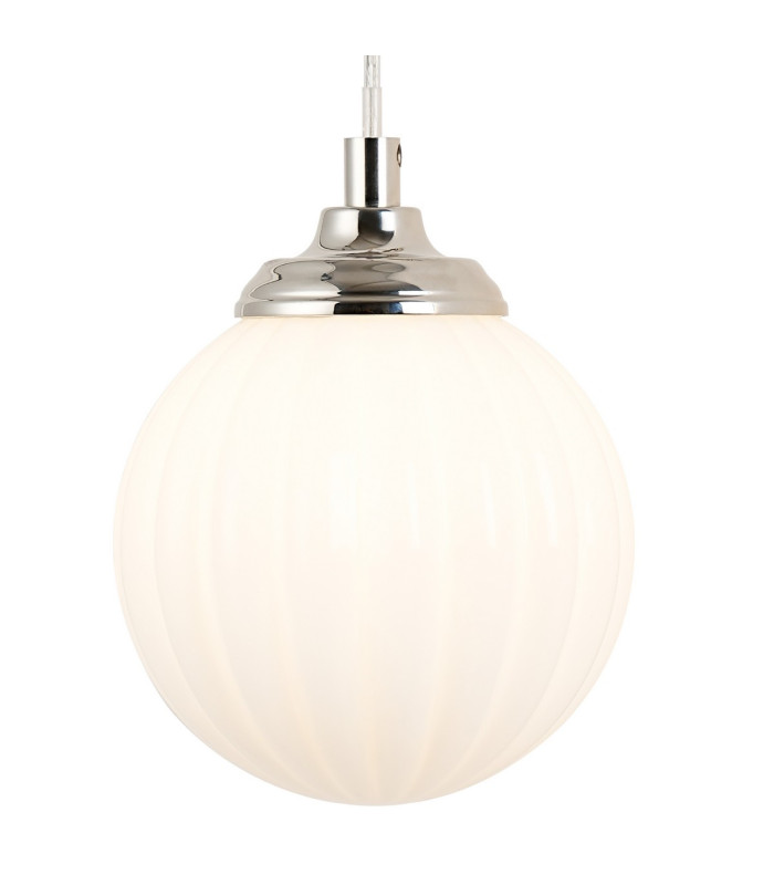 Richmond Adjustable Wall Light 1 Light G9 IP44 Polished Nickel/Opal Round Segment Glass-7