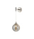 Richmond Adjustable Wall Light 1 Light G9 IP44 Polished Nickel/Smoke Ribbed Round Glass-1