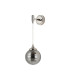 Richmond Adjustable Wall Light 1 Light G9 IP44 Polished Nickel/Smoke Ribbed Round Glass-4
