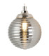 Richmond Adjustable Wall Light 1 Light G9 IP44 Polished Nickel/Smoke Ribbed Round Glass-6