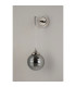 Richmond Adjustable Wall Light 1 Light G9 IP44 Polished Nickel/Smoke Ribbed Round Glass-7