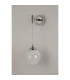 Richmond Adjustable Wall Light 1 Light G9 IP44 Polished Nickel/White Two-Tone Snow Specks Round Glass-6