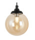 Richmond Adjustable Wall Light 1 Light G9 IP44 Satin Black/Amber Smooth Round Glass-8