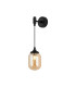 Richmond Adjustable Wall Light 1 Light G9 IP44 Satin Black/Amber Smooth Tubular Glass-1