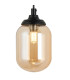 Richmond Adjustable Wall Light 1 Light G9 IP44 Satin Black/Amber Smooth Tubular Glass-6