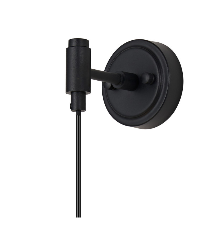 Richmond Adjustable Wall Light 1 Light G9 IP44 Satin Black/Brown/White Round Marble Effect Glass-4