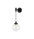 Richmond Adjustable Wall Light 1 Light G9 IP44 Satin Black/Clear Smooth Round Glass-4