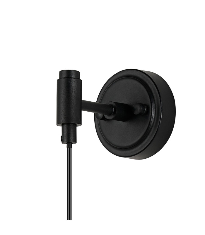 Richmond Adjustable Wall Light 1 Light G9 IP44 Satin Black/Clear Smooth Round Glass-5