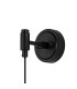 Richmond Adjustable Wall Light 1 Light G9 IP44 Satin Black/Clear Ribbed Round Glass-5