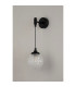 Richmond Adjustable Wall Light 1 Light G9 IP44 Satin Black/Clear Cross Pattern Round Glass-7