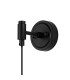 Richmond Adjustable Wall Light 1 Light G9 IP44 Satin Black/Clear Dune Effect Round Glass-5