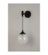 Richmond Adjustable Wall Light 1 Light G9 IP44 Satin Black/Clear Dune Effect Round Glass-7