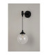 Richmond Adjustable Wall Light 1 Light G9 IP44 Satin Black/Clear Waved Round Glass-7