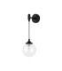 Richmond Adjustable Wall Light 1 Light G9 IP44 Satin Black/Clear Swirl Round Glass-4