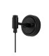 Richmond Adjustable Wall Light 1 Light G9 IP44 Satin Black/Clear Swirl Round Glass-5