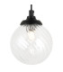 Richmond Adjustable Wall Light 1 Light G9 IP44 Satin Black/Clear Swirl Round Glass-6