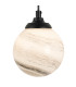 Richmond Adjustable Wall Light 1 Light G9 IP44 Satin Black/Grey/White Round Marble Effect Glass-6