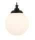 Richmond Adjustable Wall Light 1 Light G9 IP44 Satin Black/Opal Smooth Round Glass-6