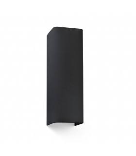 Cotton Black Square Wall Light 370x 125x 105 2x E27 - 1