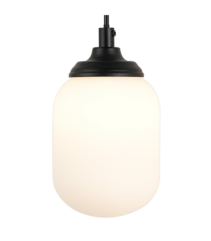Richmond Adjustable Wall Light 1 Light G9 IP44 Satin Black/Opal Smooth Tubular Glass-6