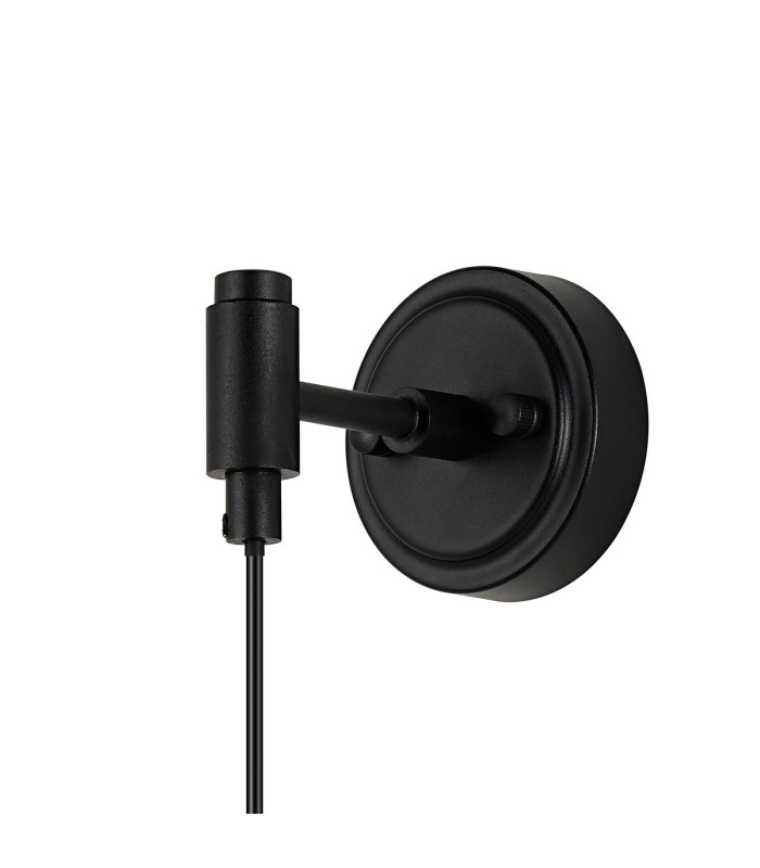 Richmond Adjustable Wall Light 1 Light G9 IP44 Satin Black/Smoke Smooth Round Glass-5