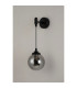 Richmond Adjustable Wall Light 1 Light G9 IP44 Satin Black/Smoke Smooth Round Glass-7