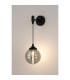 Richmond Adjustable Wall Light 1 Light G9 IP44 Satin Black/Smoke Ribbed Round Glass-3
