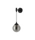 Richmond Adjustable Wall Light 1 Light G9 IP44 Satin Black/Smoke Ribbed Round Glass-4