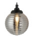 Richmond Adjustable Wall Light 1 Light G9 IP44 Satin Black/Smoke Ribbed Round Glass-6