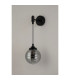 Richmond Adjustable Wall Light 1 Light G9 IP44 Satin Black/Smoke Ribbed Round Glass-7
