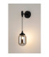 Richmond Adjustable Wall Light 1 Light G9 IP44 Satin Black/Smoke Smooth Tubular Glass-3