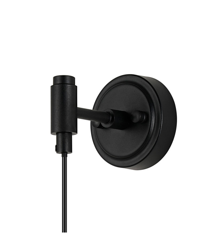 Richmond Adjustable Wall Light 1 Light G9 IP44 Satin Black/Smoke Smooth Tubular Glass-5