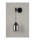 Richmond Adjustable Wall Light 1 Light G9 IP44 Satin Black/Smoke Smooth Tubular Glass-7