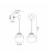 Richmond Adjustable Wall Light 1 Light G9 IP44 Satin Black/White Two-Tone Snow Specks Round Glass-2